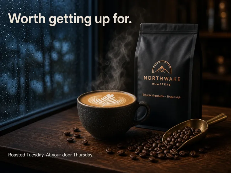 Concept ad for a coffee brand