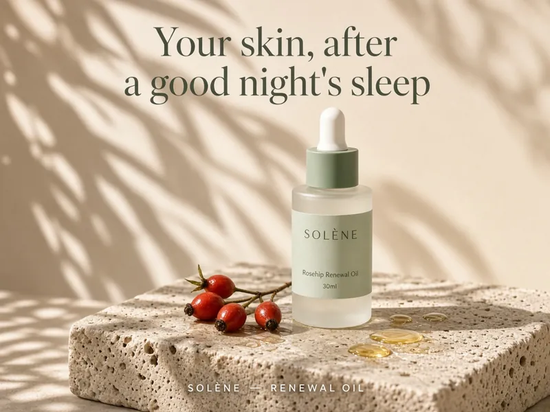 Concept ad for a skincare brand